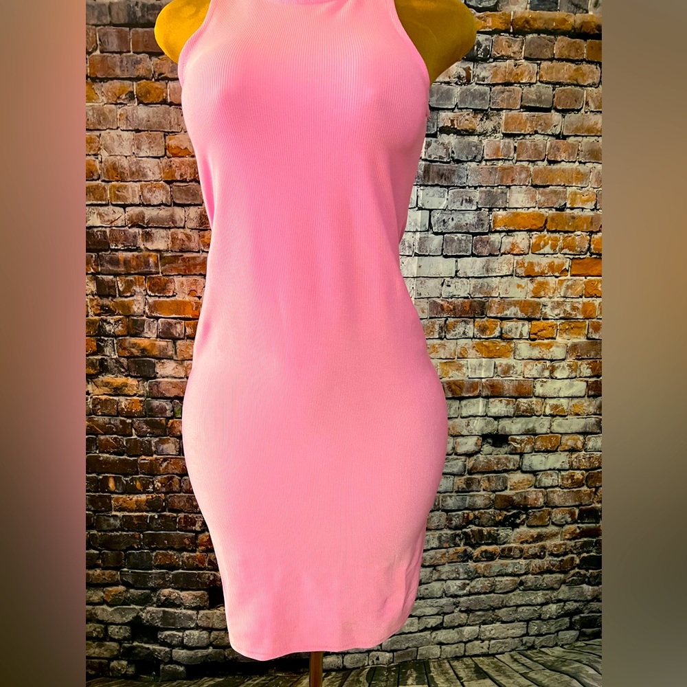 Pink Sleeveless Bodycon Dress